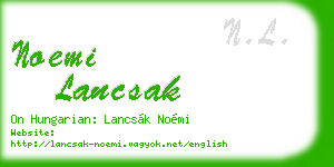 noemi lancsak business card